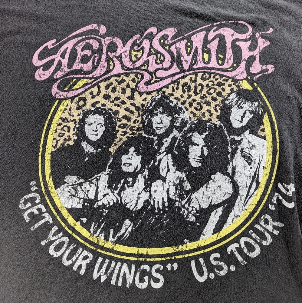 Aerosmith GET YOUR WINGS US Tour '74 Tee Medium